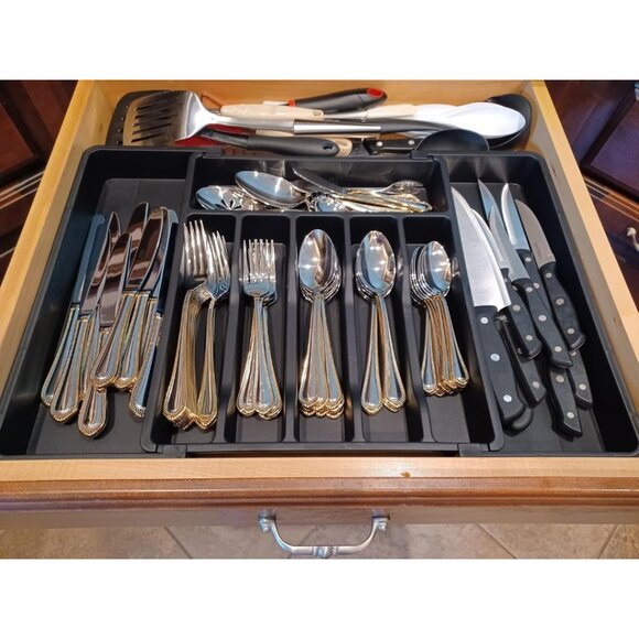 New Silverware Drawer Organizer, Expandable Utensil Tray for Kitchen Storage - Picture 12 of 13